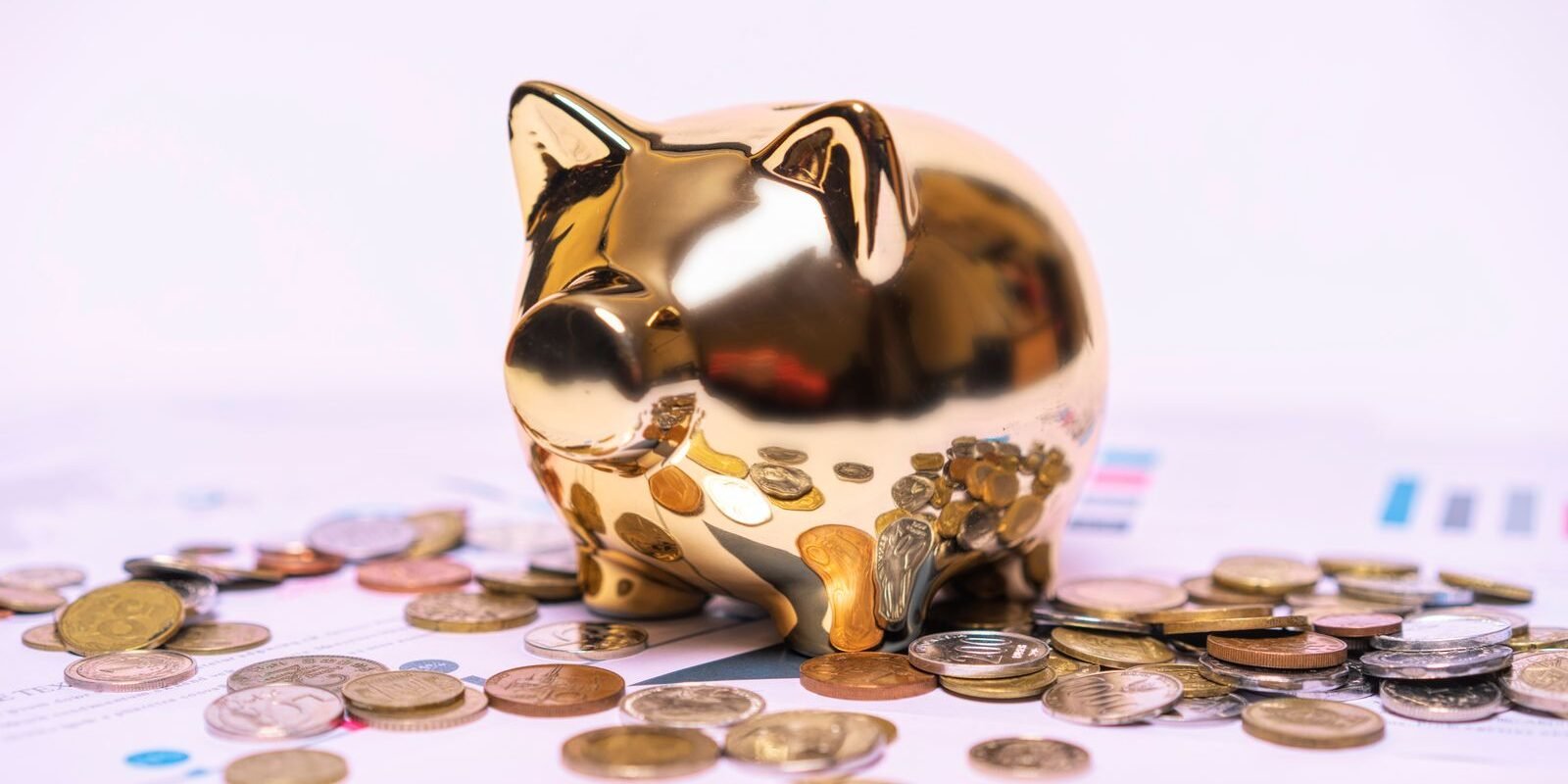 Gold piggy bank representing a high-yield savings account