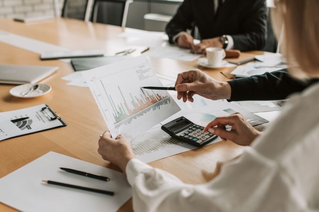 A group of individuals discussing their financial goals and plans